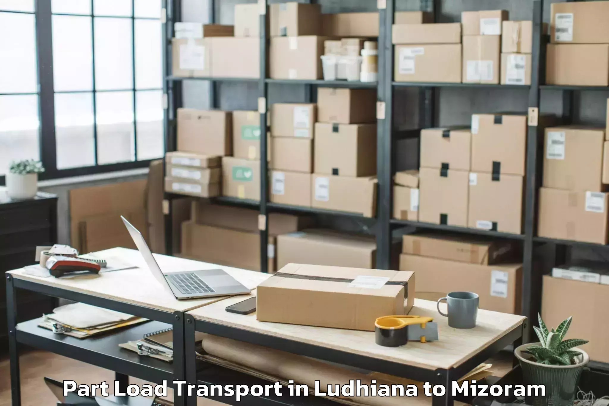 Ludhiana to Aizawl Part Load Transport